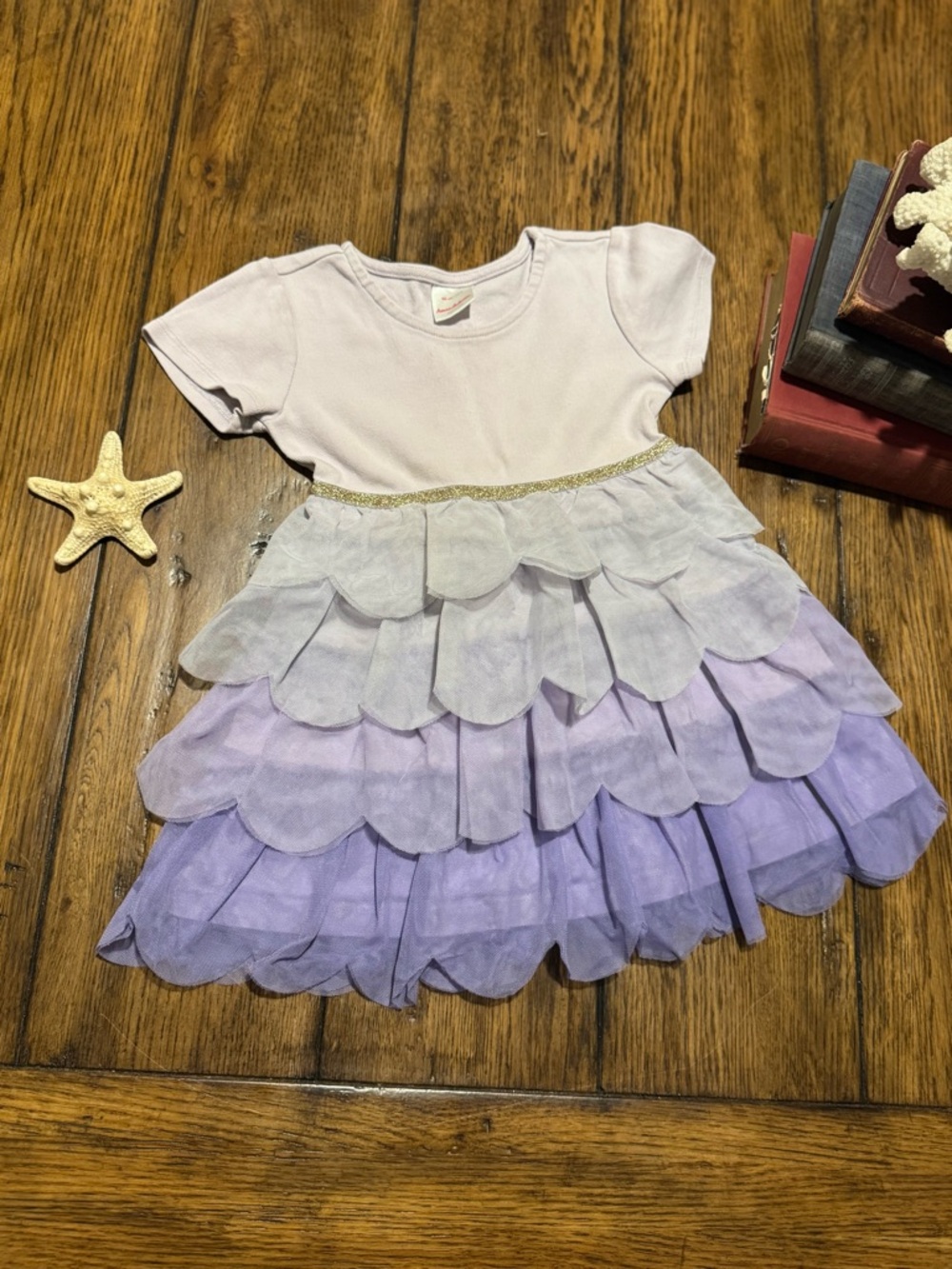 Hanna Andersson Lilac & Lavender Tiered Dress